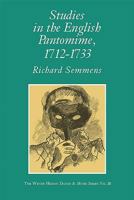Studies in the English Pantomime: 1712-1733 1576472779 Book Cover