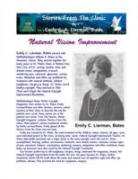 Stories From The Clinic By Emily C. A. Lierman, Bates: Natural Vision Improvement (Black & White Edition) 1466472294 Book Cover