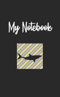 My Notebook: Shark Retro And Vintage Style 100 Pages And Lined 1709940832 Book Cover
