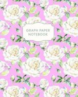 Graph Paper Notebook: Floral Pink Roses Math Composition Book for Girls Women Quad Ruled 4 x 4 (.25) Squares Graphing Paper Large, 8 x 10 in 1722727896 Book Cover