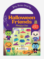 Halloween Friends: Monster Fun: Story Sticker Dress-Up 0486853756 Book Cover