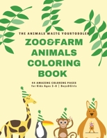 Farm & Zoo animals coloring book for kids 1008939218 Book Cover