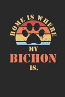 Bichon: Notebook Daily Diary Cute Bichon Frise Dogs Quote 6 X 9 Inch A5 Squared Funny Pets Doodle Book Dog Owner 120 Graph Grid Ruled Pages Gridded Paper For Writing, Notes, Doodling and Tracking Dog  1674176740 Book Cover