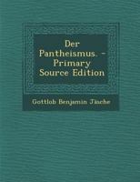 Der Pantheismus. 1278718400 Book Cover