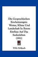 Die Geopsychischen Erscheinungen. 1016437331 Book Cover