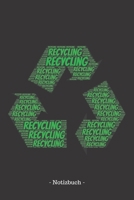 Recycling: Notizblock Notizbuch DIN A5, 120 Seiten Liniert, Lined, Linien Notizen, Termine, Planer, Tagebuch, Organisation Wortwolke Geschenk 1695391020 Book Cover