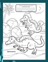 Primary Composition Notebook Handwriting Story Paper: Practice Writing Sheets | K-3 Grades School Book | Dotted Mid-Line With Picture Frame | Bonus ... Color | Spinosaurus Dinosaur Cover to Colour 1695611985 Book Cover