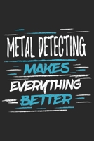 Metal Detecting Makes Everything Better: Funny Cool Motocross Journal Notebook Workbook Diary Planner - 6x9 - 120 Dot Grid Pages With A Quote On The Cover. Cute Gift For Metal Detecting Fans, Enthusia 1697494870 Book Cover