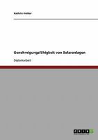 Genehmigungsfähigkeit von Solaranlagen 3638718816 Book Cover