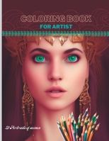 coloring book for artist: portraits of women B0C9S1V546 Book Cover