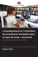L'enseignement et l'utilisation de procédures textuelles pour le type de texte personne (French Edition) 6208834791 Book Cover