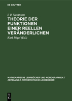 Theorie Der Funktionen Einer Reellen Veränderlichen 3112545613 Book Cover