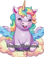 Happy unicorns. Coloring book. B0C8R1XSCD Book Cover