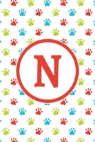 N: Monogrammed 2020 Weekly Planner For Dog Lovers - Cute Paw Print Pattern, January 2020 - December 2020 (6x9) 1702081613 Book Cover