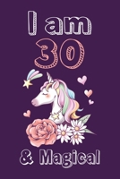 I am 30 & Magical Sketchbook: Birthday Gift for Girls, Sketchbook for Unicorn Lovers 1658769082 Book Cover