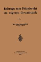 Beitrage Zum Pfandrecht Am Eigenen Grundstuck 3662244861 Book Cover