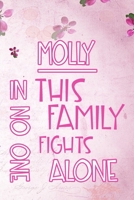 MOLLY In This Family No One Fights Alone: Personalized Name Notebook/Journal Gift For Women Fighting Health Issues. Illness Survivor / Fighter Gift for the Warrior in your life Writing Poetry, Diary,  1704362830 Book Cover