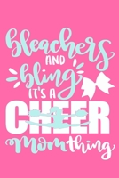 Bleachers And Bling It's A Cheer Mom Thing: Blank Lined Notebook Journal: Baseball Mom Mothers Mommy Gifts Journal 6x9 110 Blank Pages Plain White Paper Soft Cover Book 170789664X Book Cover