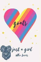 Just a Girl Who Loves Goats : Notebook Gift for Goats Lovers , to Use in School , Home or Office Journaling , Notebook (journal ,120 Page,White Paper 6x9 Inches), Medium College-Ruled Diary 1650451342 Book Cover