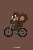 Notebook: Liniertes Notizbuch A5 - Eichh�rnchen Fahrrad Streifenh�rnchen Radfahrer Geschenk 1688059105 Book Cover