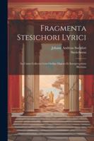 Fragmenta Stesichori Lyrici: In Unum Collecta Certo Ordine Digesta Et Interpretatione Illustrata (Latin Edition) 1022763822 Book Cover