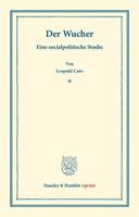 Der Wucher: Eine Socialpolitische Studie 3428162196 Book Cover