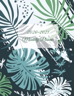 2020-2021 Monthly Planner: 2020-2021 Two Year Monthly Planner, Tropical Flower Design, 24 Months Logbook Calendar Agenda Organizer Schedule Yearly Goals Monthly Task Checklist(102 Pages, 8.5"x11") Ele 170049967X Book Cover