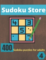 Sudoku Store 4: Big book for 400 Sudoku puzzles for adults B08RRDFF6W Book Cover