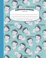Composition Notebook Wide Ruled: School Exercise Book For Students - 120 Lined Pages - Meow-stronaut - Blue 171800124X Book Cover