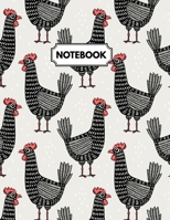 Notebook: Black Chickens Daily Journal, Ruled White Paper, Blank Lined Note Book To Write In 1674072120 Book Cover