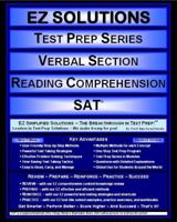 EZ Solutions - Test Prep Series - Verbal Section - Reading Comprehension - SAT (Edition: Updated. Version: Revised. 2015) 1605629731 Book Cover