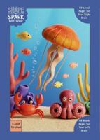 Shape & Spark Notebook: Alternating 1-Inch Tri-Lined and Blank Pages for Comfortable Handwriting Support and Creative Expression (Jellyfish) 1967852618 Book Cover