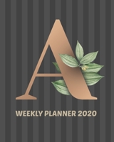 Weekly Planner 2020: January - December 2020 Monthly View Weekly View with Hourly AM/PM Calendar Views Monthly Review & Performance and Alphabet Cover - Monday start 1706014465 Book Cover