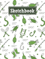 Sketchbook: 8.5 x 11 Notebook for Creative Drawing and Sketching Activities with Fishing Themed Cover Design 1709866829 Book Cover