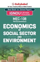 MEC-08/MEC-108 Economics of Social Sector and Environment 9386276704 Book Cover