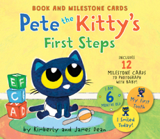 Pete the Kitty’s First Steps: Book and Milestone Cards 0063111527 Book Cover