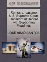 Ramos v. Icasiano U.S. Supreme Court Transcript of Record with Supporting Pleadings 1270166964 Book Cover