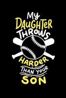 My Daughter Throws Harder Than Your Son: 120 Pages I 6x9 I Music Sheet I Funny Softball Sport Competition Gifts 1080804234 Book Cover