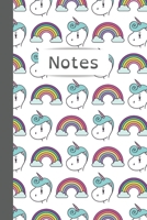 Notes: Cute Unicorn & Rainbow Journal for Girls Friend Sister Her, Notebook, Organiser Ruled White Paper, 100 pages 1708185682 Book Cover