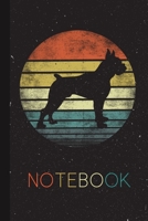 Notebook: Boxer Gifts Present for Pet Owner Silhouette Blank Lined Notebook for Dog Mom Dad Cool Gift Idea for Men Women Kids Journal Thanksgiving Birthday Party Journal for Her Him 167353516X Book Cover