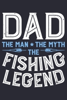 Dad The Man The Myth The Fishing Legend: Fishing Lined Notebook, Journal, Organizer, Diary, Composition Notebook, Gifts for Fishermen and Fishing Lovers 167693796X Book Cover