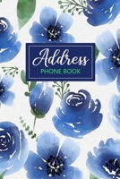Address Phone Book: Personal Organizer for Addresses - Telephone & Address Book - Address Diary - Keeper - Floral Design 1081461969 Book Cover