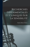 Recherches Exprimentales Et Cliniques Sur La Sensibilit 1019048441 Book Cover
