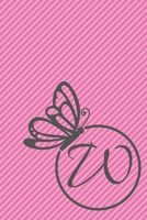 W: Initial W Monogram Notebook Journal Gift Circular Butterfly design 1673790267 Book Cover