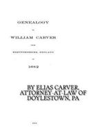 Genealogy of William Carver from Hertfordshire, England in 1682 1985892790 Book Cover