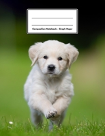 Composition Notebook - Graph Paper: Golden Retriever Puppy 109 pages 8.5x11 White Blank 5x5 Exercise Book Engineering Paper Gift For Kids Teenager Adult Teacher Student Journal Dog Lover 1709839228 Book Cover