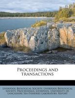 Proceedings and Transactions; Volume 29 1245131354 Book Cover