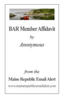 BAR Member Affidavit: by Anonymous 1545206201 Book Cover
