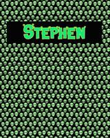 120 Page Handwriting Practice Book with Green Alien Cover Stephen: Primary Grades Handwriting Book 1097517233 Book Cover