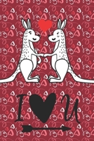 I Love You: Kangaroo Lovers Notebook for Valentine Present Loved One Friend Co-Worker Kids 1660270405 Book Cover